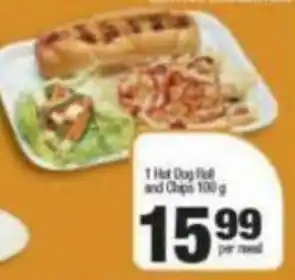 Spar 1 Hot Dog Roll and Chips 100g offer
