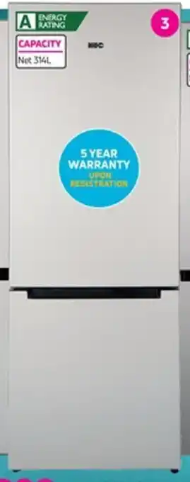 Game Metallic Bottom Mount Freezer Fridge offer