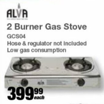 Alva 2 Burner Gas Stove