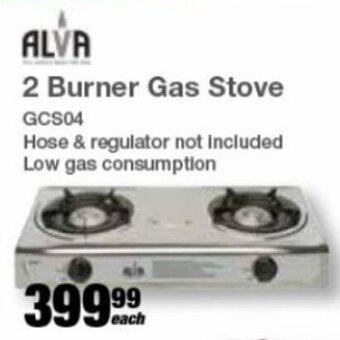 Mica Alva 2 Burner Gas Stove offer