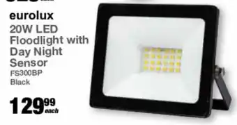 Eurolux 20W LED Floodlight with Day Night Sensor black