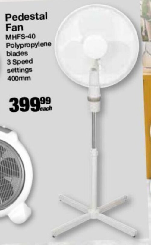 Pedestal Fan 400mm offer at Mica