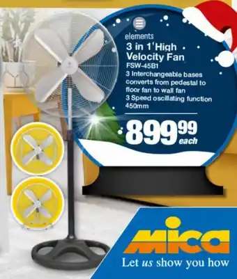 Elements 3 in 1 High Velocity Fan