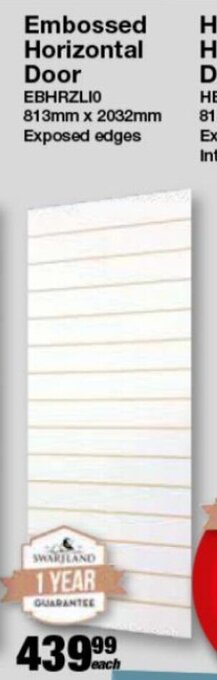 Mica Swatland Embossed Horizontal Door 813mm x 2032mm offer