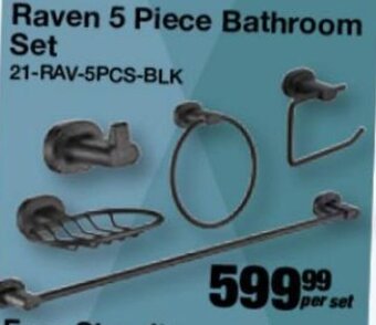 Mica Splashworks Raven 5 Piece Bathroom Set offer