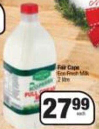 Spar Fair Cape Eco Fresh Milk 2 litre offer