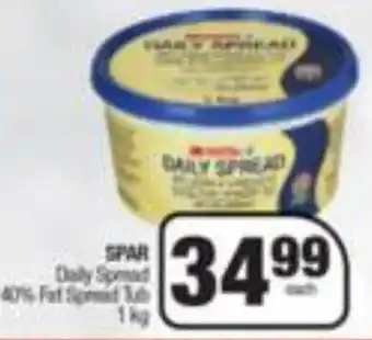 Spar Spar Daily Spread 40% Fat Spread 1kg offer