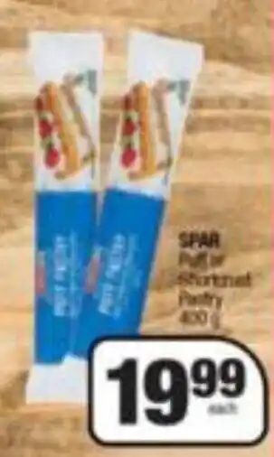 Spar Spar Puff or shortcrust Pastry 400g offer