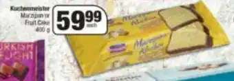 Spar Kuchenmeister Marzipan or Fruit Cake 400g offer