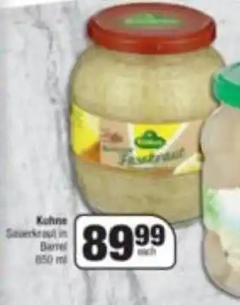 Spar Kühne Barrel Sauerkraut 650ml offer