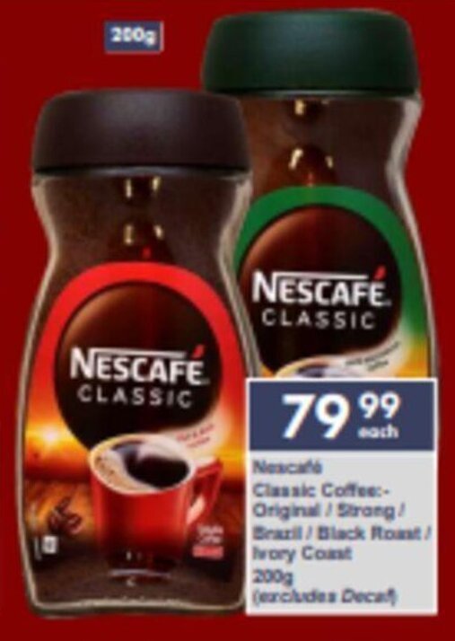 Nescafé Classic Coffee 200g offer at President Hyper
