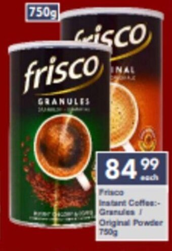 Frisco Instant Coffee Granules Original Powder 750g