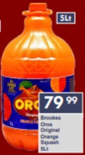 President Hyper Brookes Oros Original Orange Squash 2Lt offer