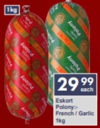 President Hyper Eskort Polony French/Garlic 1kg offer