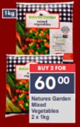 President Hyper Natures Garden Mixed Vegetables 2 x 1kg offer
