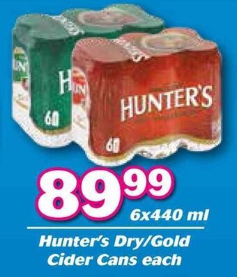 Cambridge Liquor Hunter's Dry / Gold Cider Cans each 6 x 440 ml offer