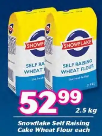 Snowflake Self Raising Cake Wheat Flour Each 2.5 kg