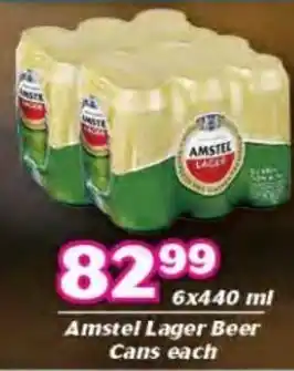 Amstel Lager Beer Cans each 6 x 440 ml