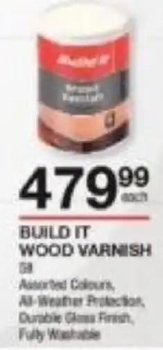 Build It Built It Wood Varnish 5lt offer