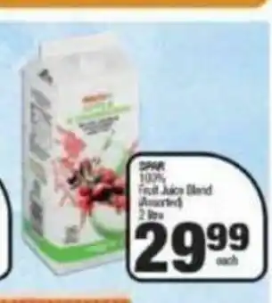 Spar SPAR 100% Fruit Juice Blend 2 Litre offer