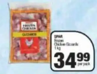 Spar SPAR Frozen Chicken Gizzards 1kg offer