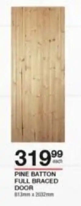 Build It Pine Batton Full Braced Door offer