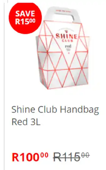Shine Club Handbag Red 3L