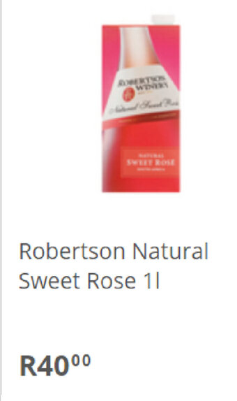 Pick n Pay Liquor Robertson Natural Sweet Rose 1L offer