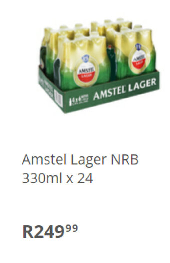 Pick n Pay Liquor Amstel Lager NRB 330ml x 24 offer