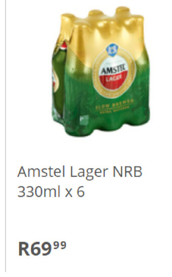 Pick n Pay Liquor Amstel Lager NRB 330ml x 6 offer