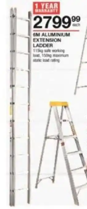 Build It 6m Aluminium Extension Ladder 115kg offer