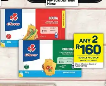 Pick n Pay Clover Cheddar, Gouda or Tussers 800g offer