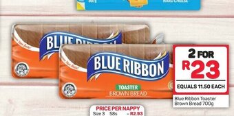 Pick n Pay Blue Ribbon Toaster Brown Bread 700g offer