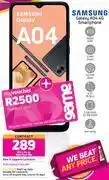 Game Samsung galaxy a04 4g smartphone- on red flexi 130 offer