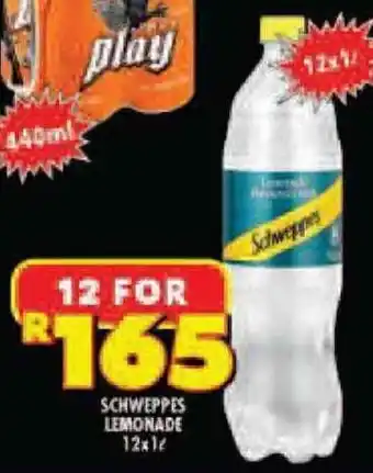 Schweppes Lemonade 12 x 1L