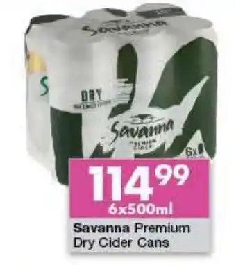 President Liquor Savanna Premium Dry Cider cans 6 x 500ml offer