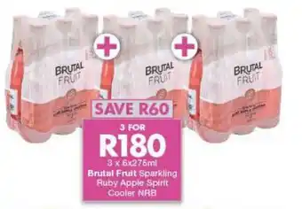 President Liquor Brutal Fruit Sparkling Ruby Apple Spirit Cooler NRB 3 x 6 x 275ml offer