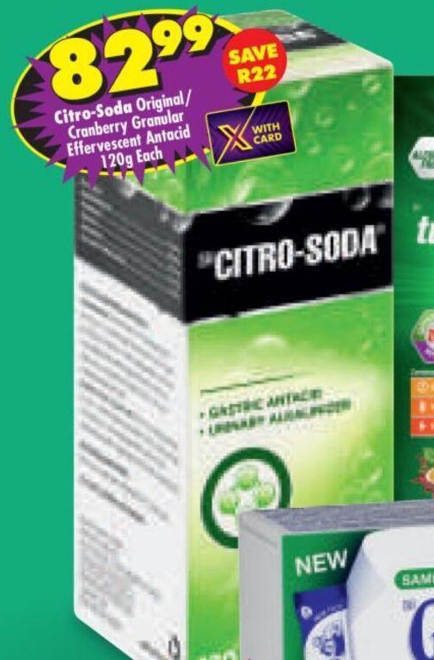 CitroSoda Original / Cranberry Granular Effervescent Antacid 120g
