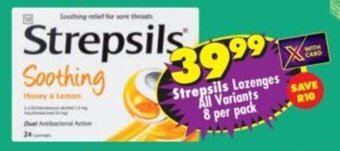 Shoprite Strepsils Lozenges all variants 8 per pack offer