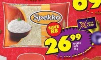 Shoprite Spekko Rice 2kg offer