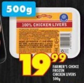Shoprite Farmer's Choice Frozen Chicken Livers 500g offer