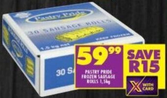 Pastry Pride Frozen Sausage Rolls 1.5kg