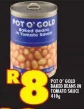 Shoprite Pot O' Gold Bake Beans in Tomato Sauce 410g offer
