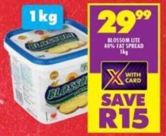 Shoprite Blossom Lite 40% Fat Spread 1kg offer