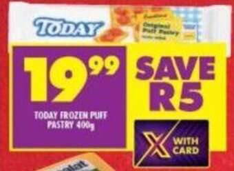 Shoprite Today Frozen Puff Pastry 400g offer