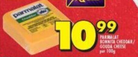 Parmalat Bonnita Cheddar / Gouda Cheese 100g offer at Shoprite