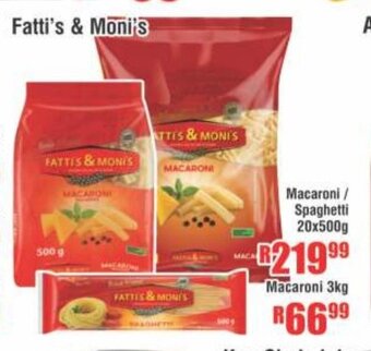 Fatti's & Moni's Macaroni / Spaghetti 20x500g