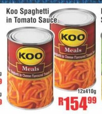 Devland Cash And Carry Koo Spaghetti in Tomato Sauce 12x410g offer