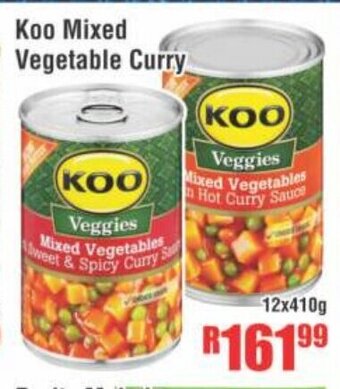 Devland Cash And Carry Koo Mixed Vegetable Curry 12x410g offer