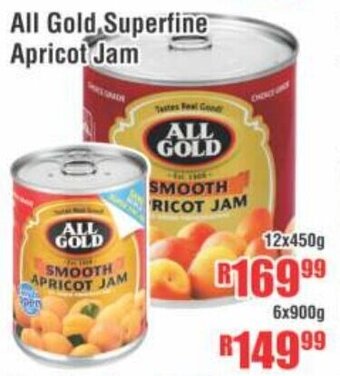 Devland Cash And Carry All Gold Superfine Apricot Jam 12x450g offer